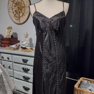 Black silk slip dress size 12